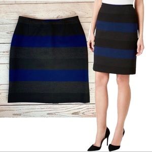 Tahari Striped Carrier Skirt Size 4P